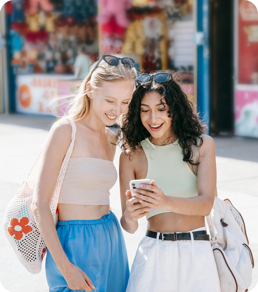 People enjoying rewards